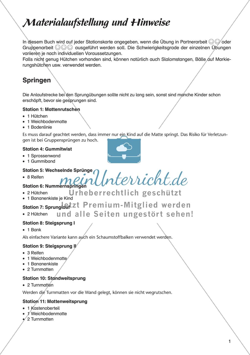 Sport an Stationen - Leichtathletik - Springen Preview 3