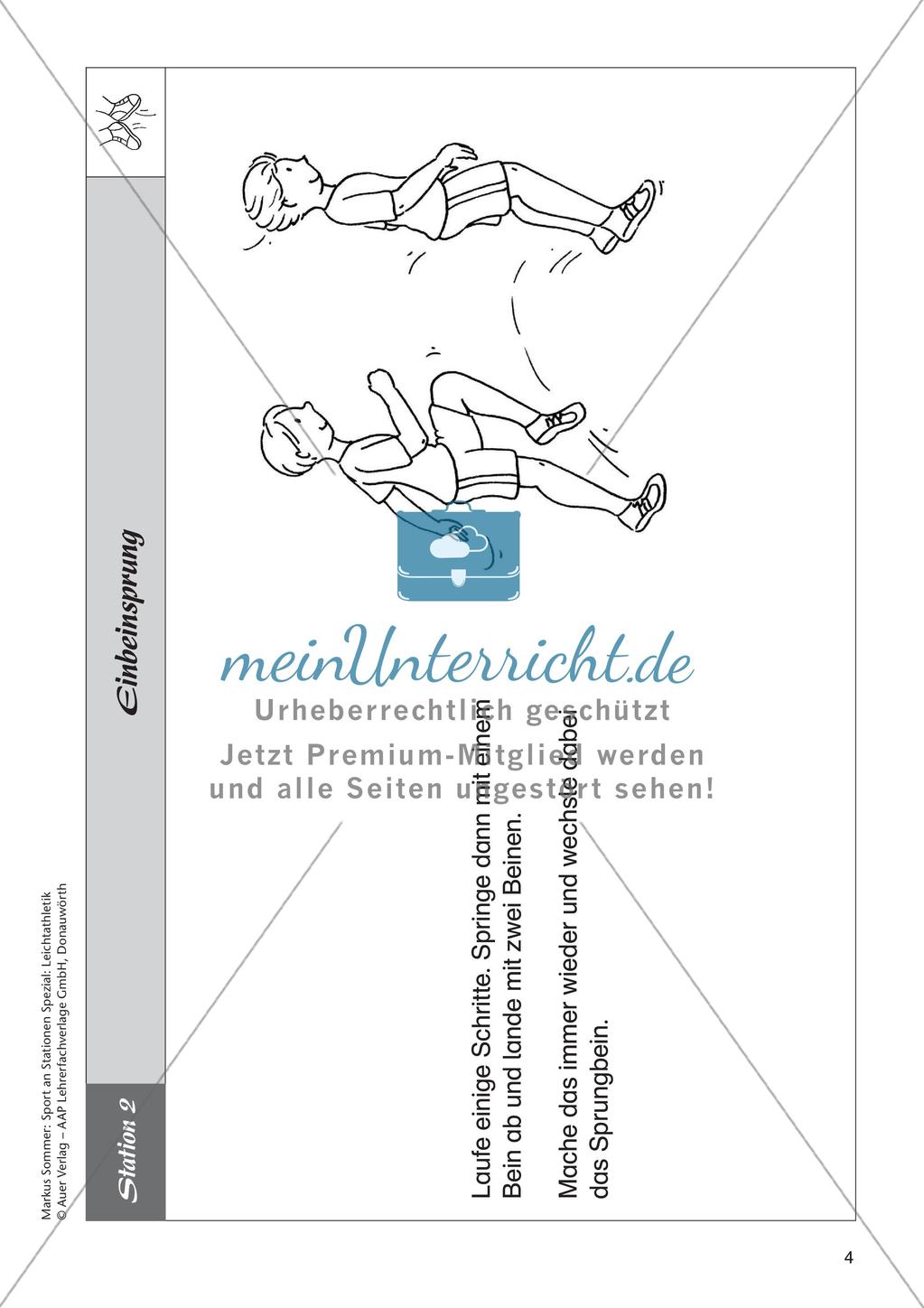 Sport an Stationen - Leichtathletik - Springen Preview 6