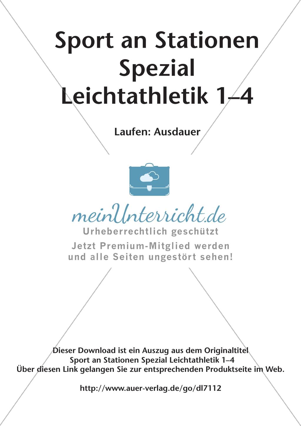 Sport an Stationen - Leichtathletik - Laufen: Ausdauer Preview 2