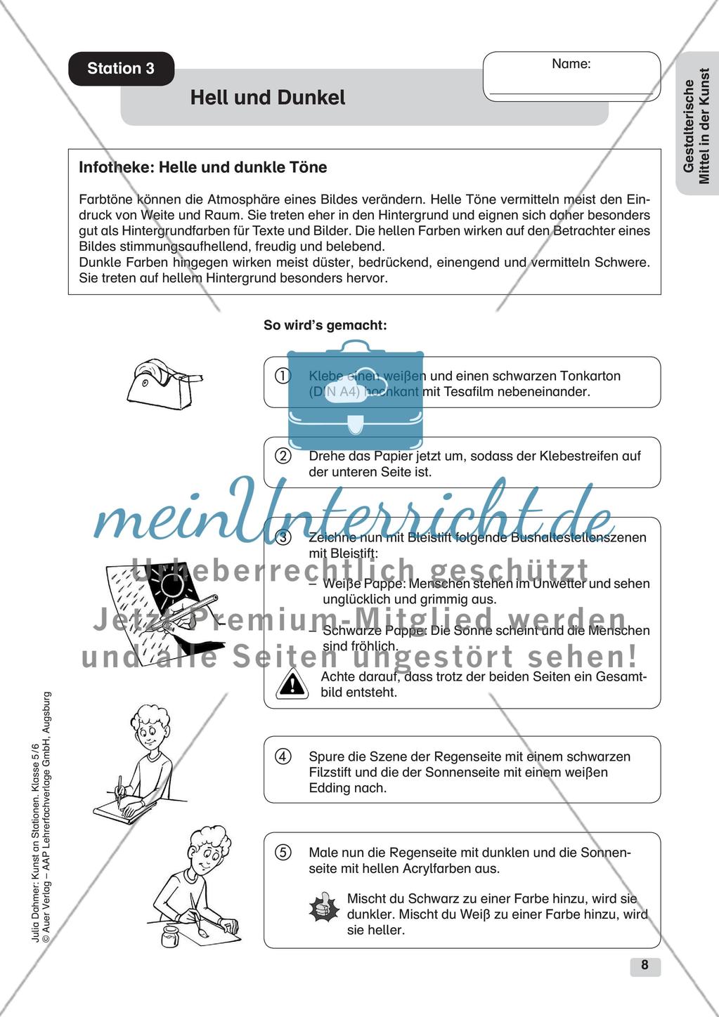 Kunst an Stationen: Gestalterische Mittel Preview 10