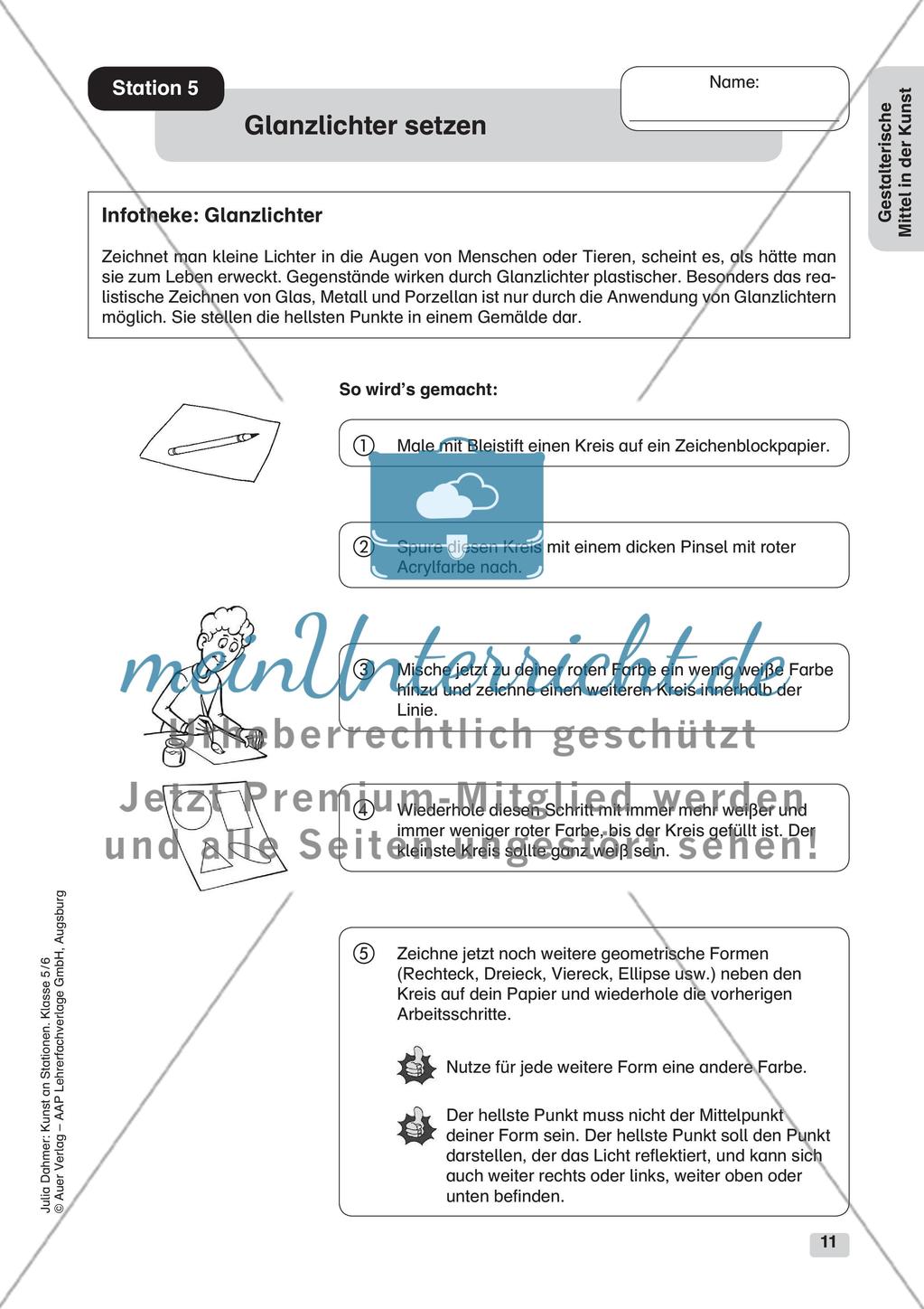 Kunst an Stationen: Gestalterische Mittel Preview 13