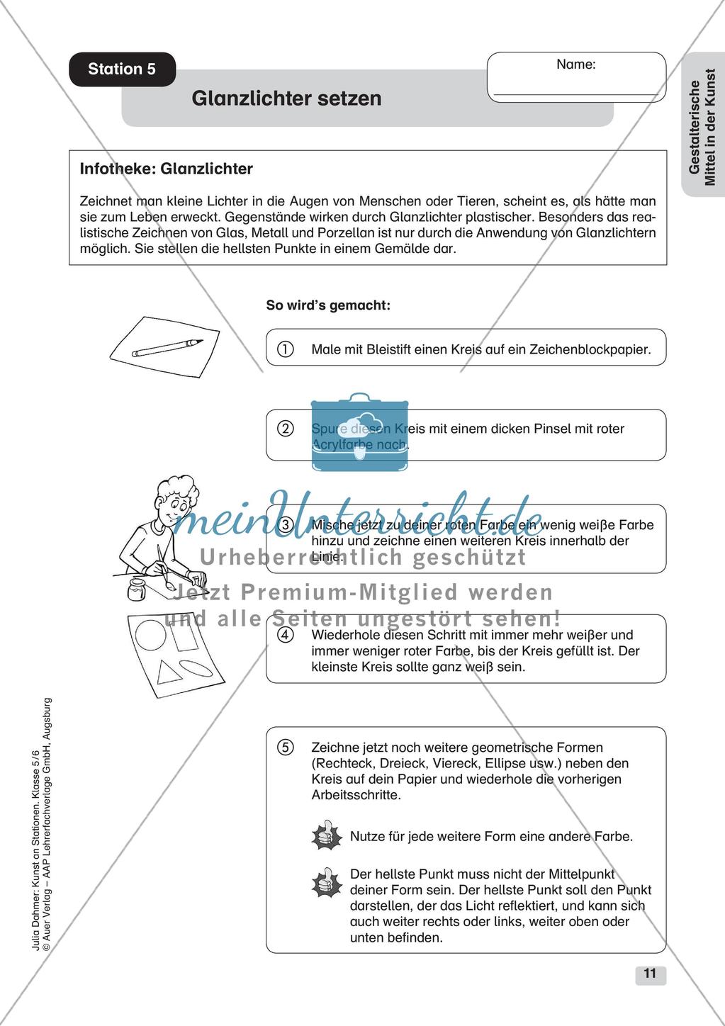 Kunst an Stationen: Gestalterische Mittel Preview 13