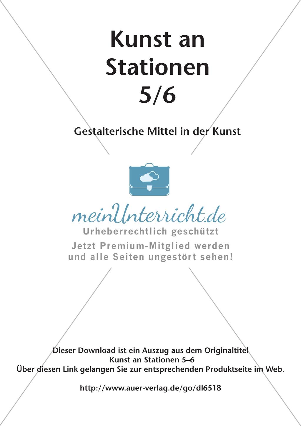 Kunst an Stationen: Gestalterische Mittel Preview 2