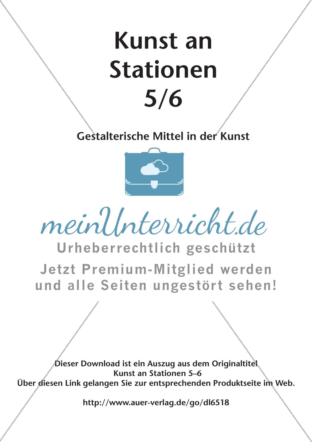 Kunst an Stationen: Gestalterische Mittel Preview 2