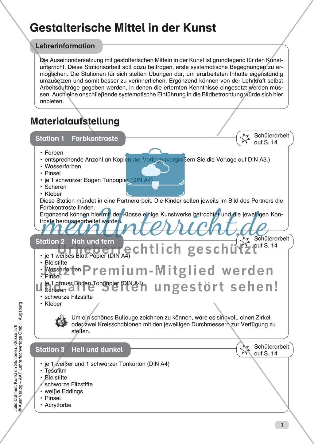 Kunst an Stationen: Gestalterische Mittel Preview 3