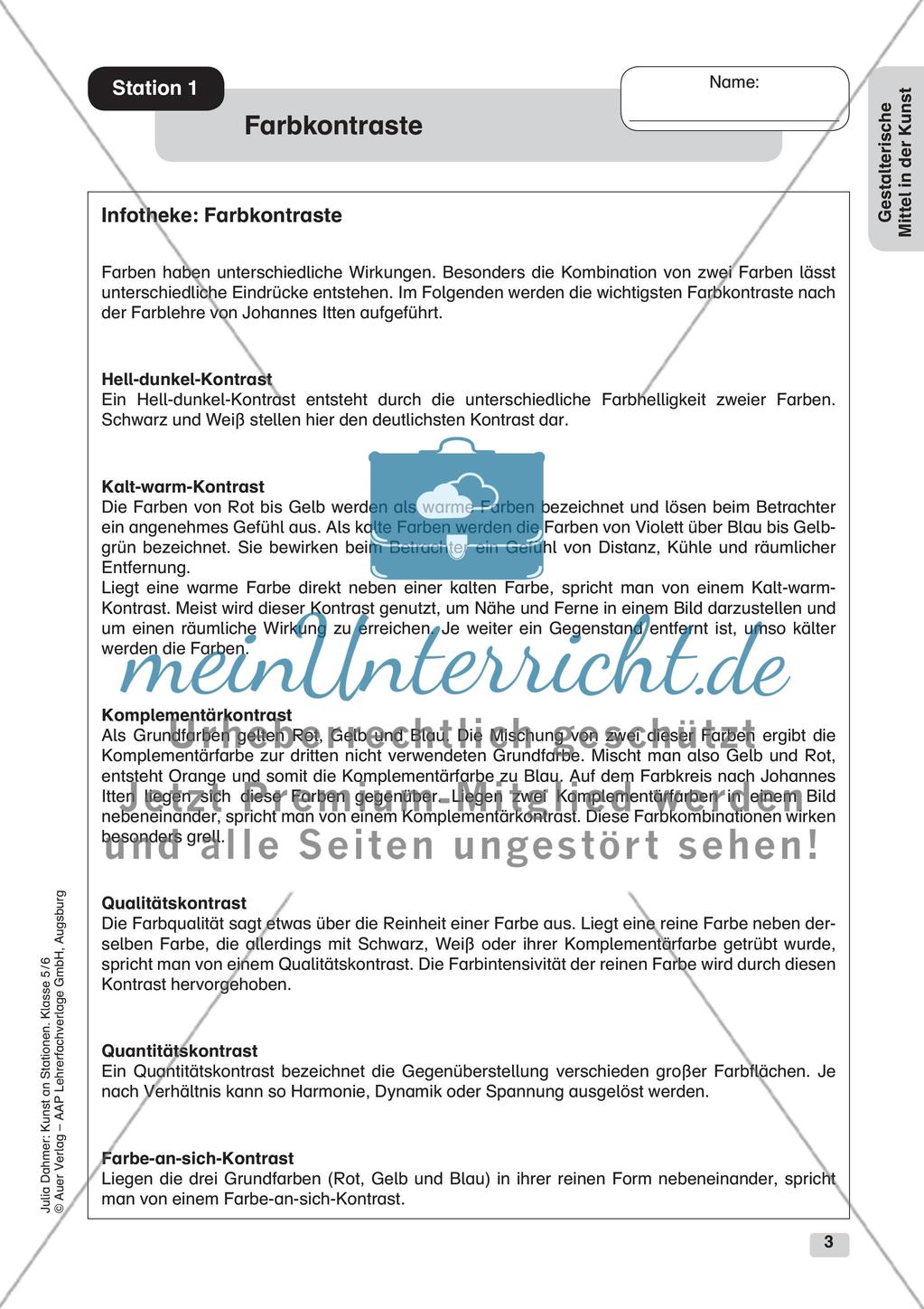 Kunst an Stationen: Gestalterische Mittel Preview 5