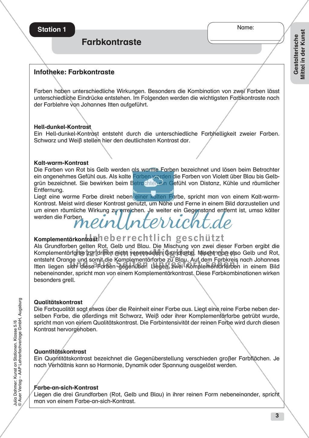 Kunst an Stationen: Gestalterische Mittel Preview 5
