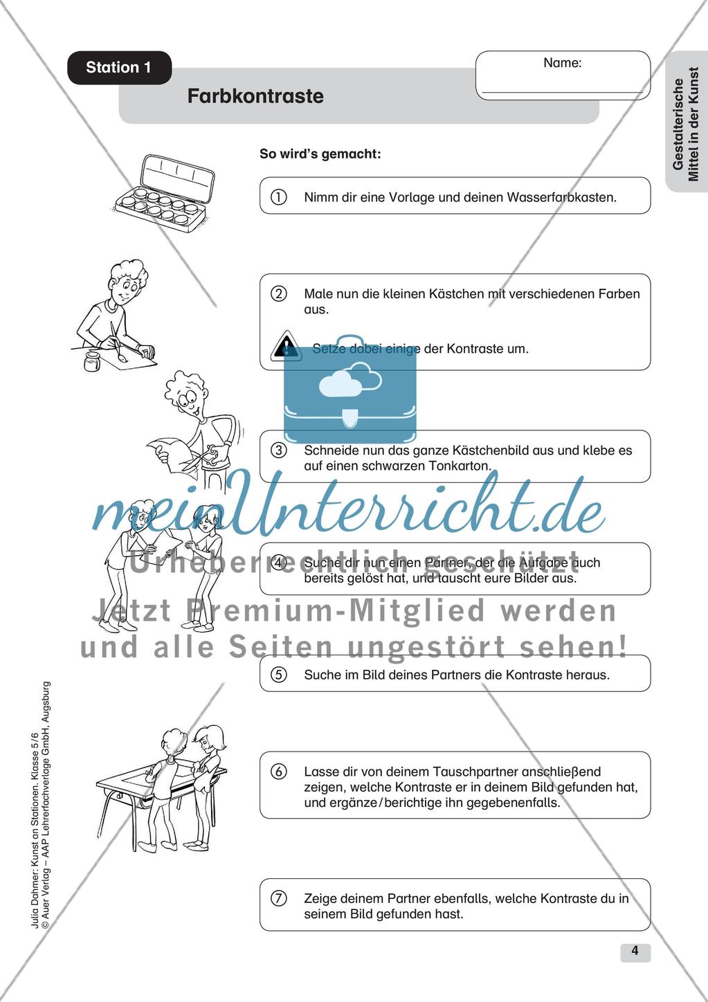 Kunst an Stationen: Gestalterische Mittel Preview 6