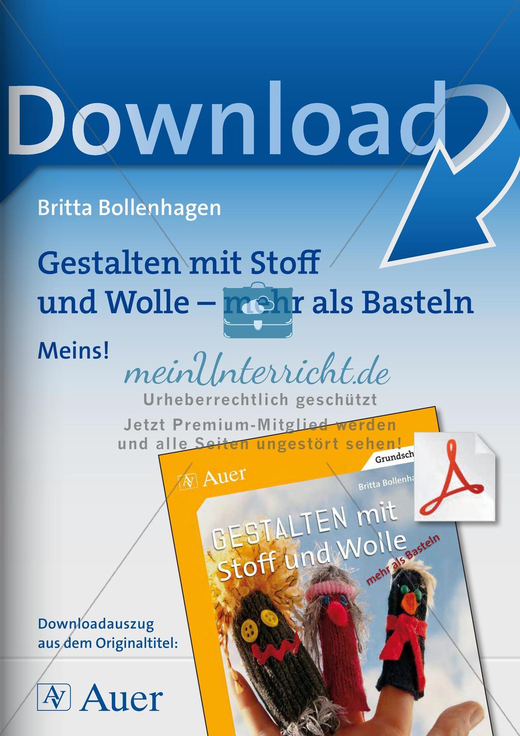 Gestalten mit Stoff und Wolle: Persönliche Gegenstände Preview 1