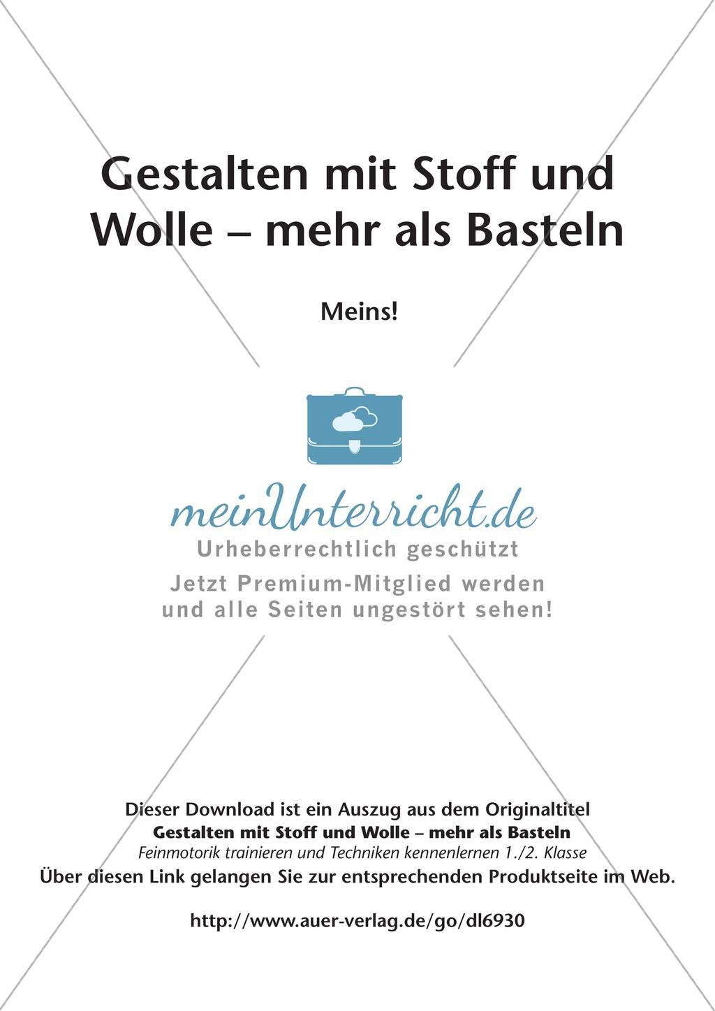 Gestalten mit Stoff und Wolle: Persönliche Gegenstände Preview 2