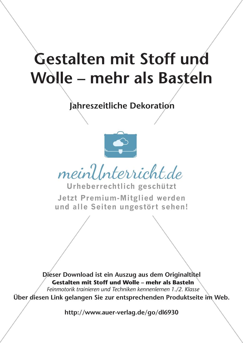 Gestalten mit Stoff und Wolle: Dekorationen Preview 2