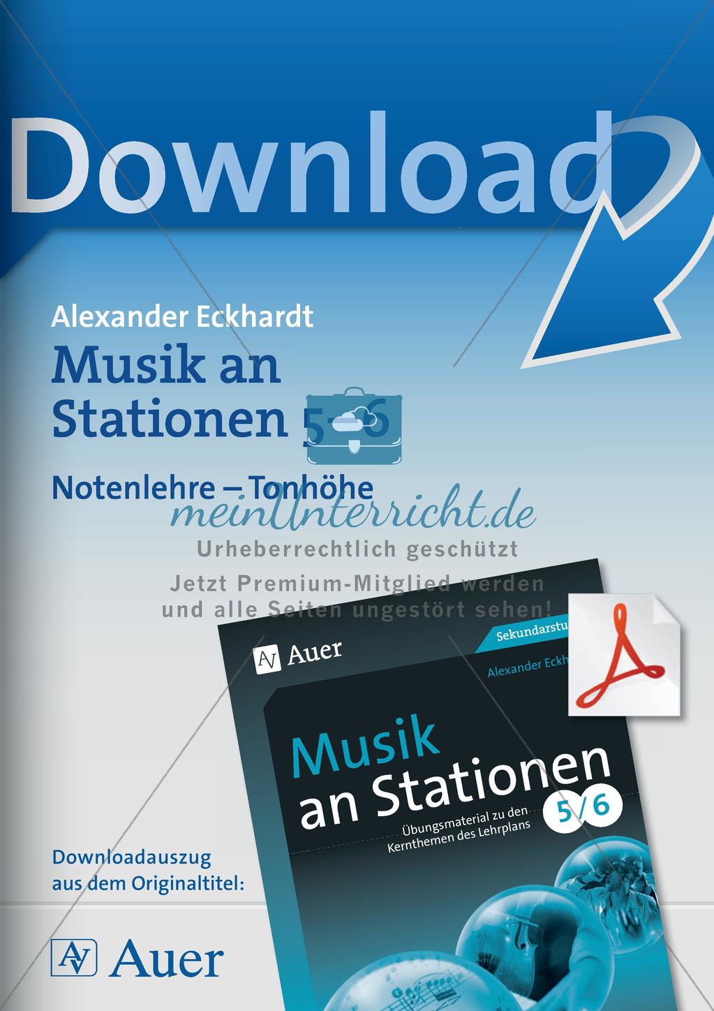 Musik an Stationen: Notenlehre Preview 1