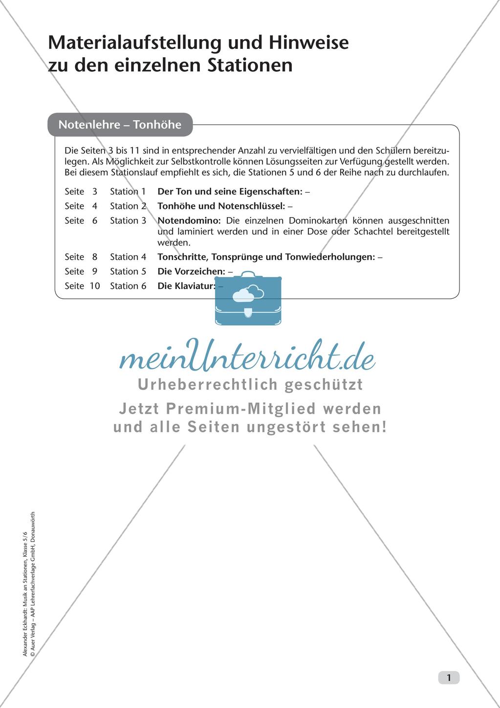 Musik an Stationen: Notenlehre Preview 3