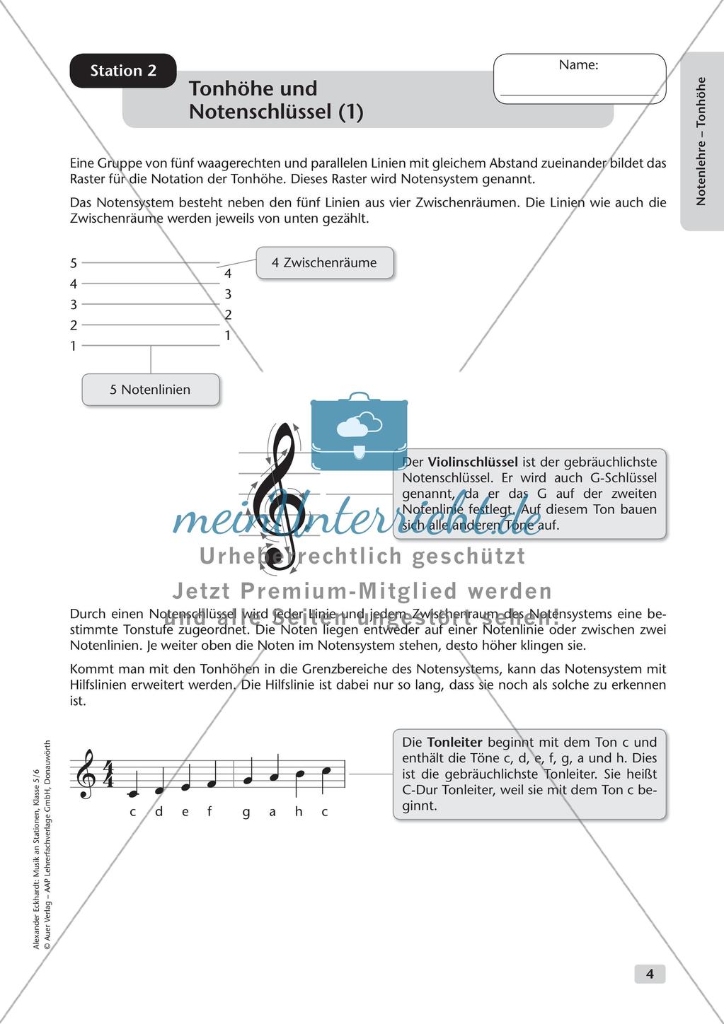 Musik an Stationen: Notenlehre Preview 6