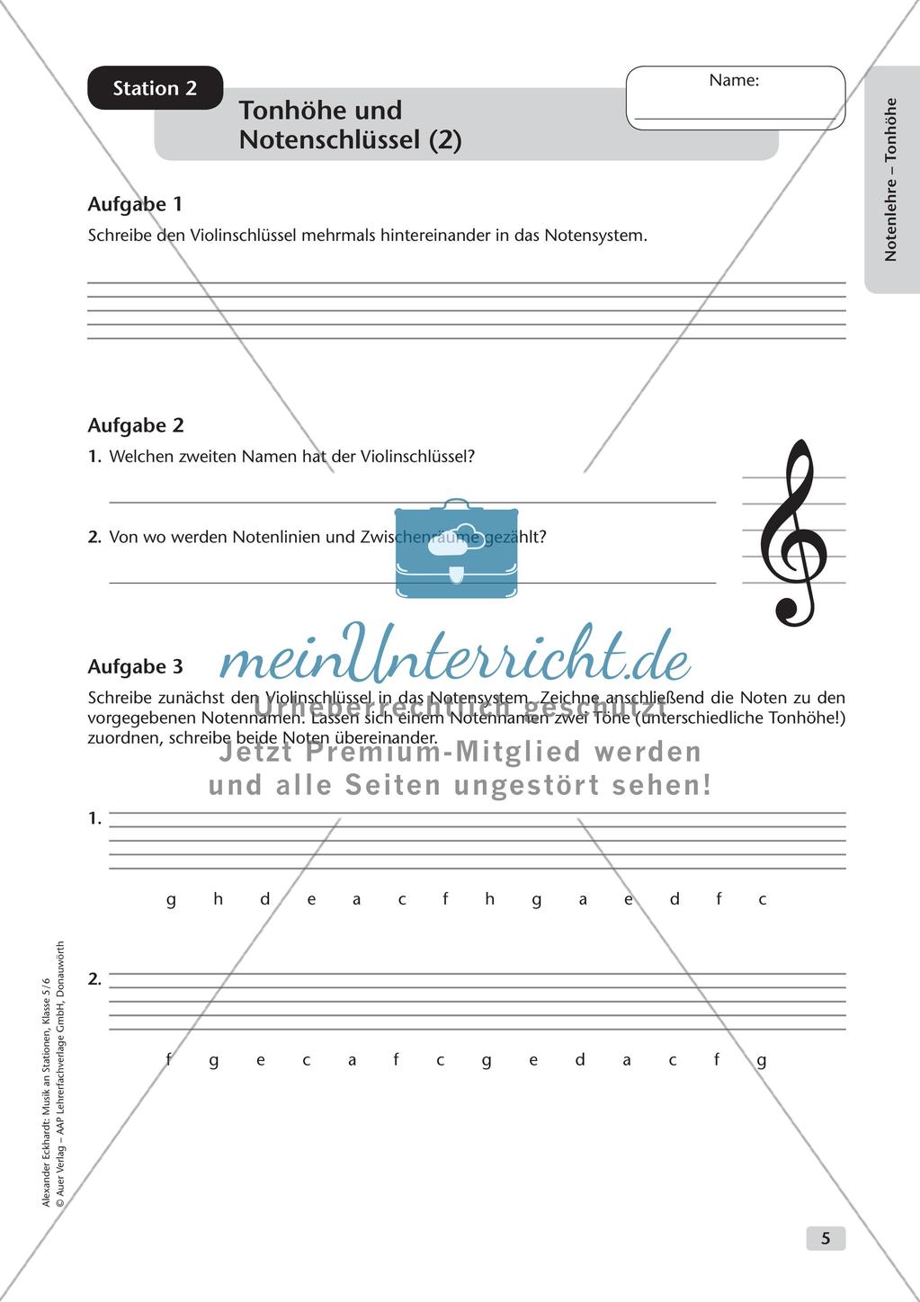 Musik an Stationen: Notenlehre Preview 7