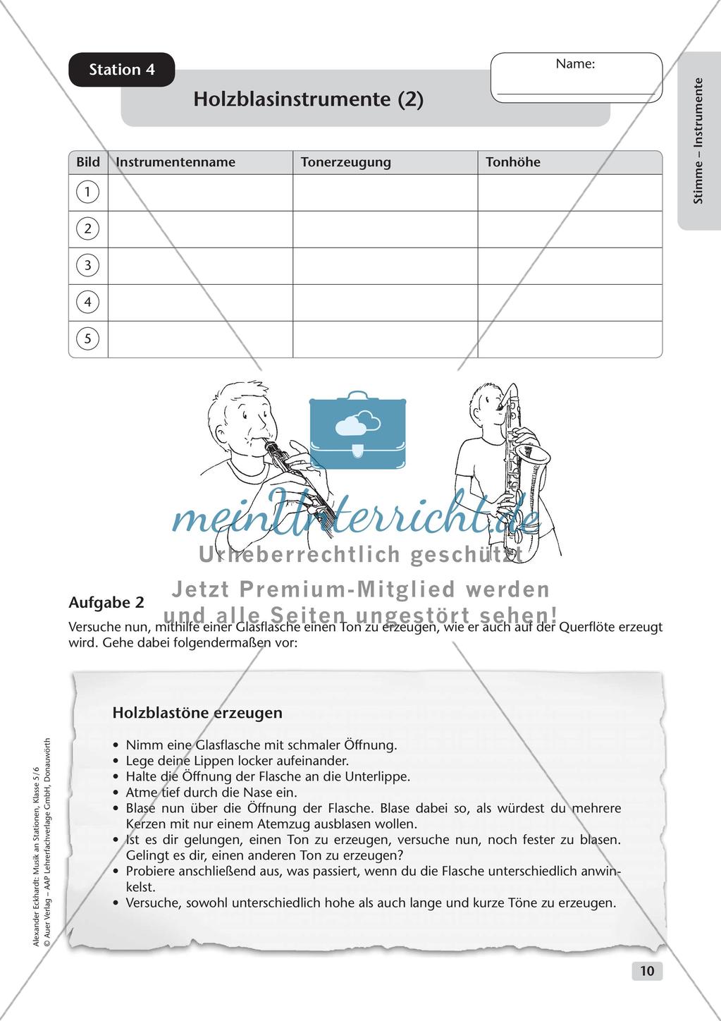 Musik an Stationen: Stimme und Instrumente Preview 12
