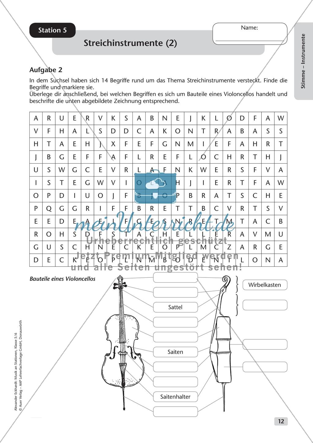 Musik an Stationen: Stimme und Instrumente Preview 14