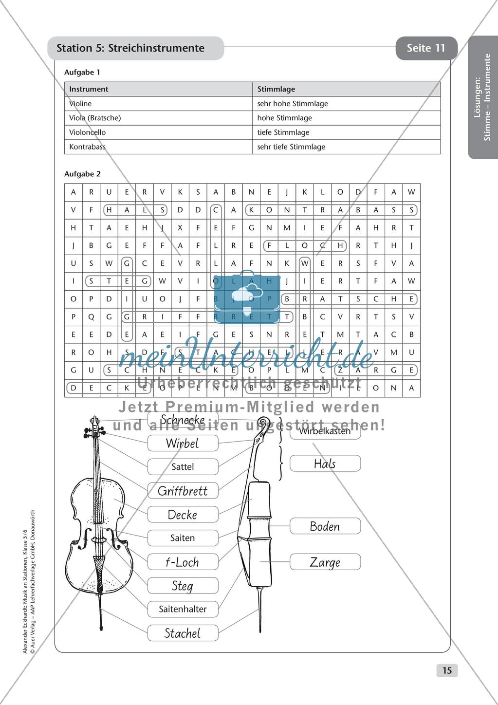 Musik an Stationen: Stimme und Instrumente Preview 17