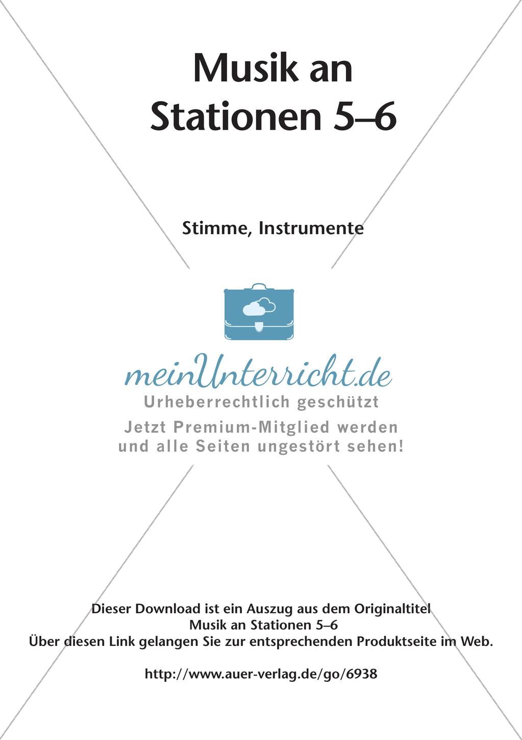 Musik an Stationen: Stimme und Instrumente Preview 2