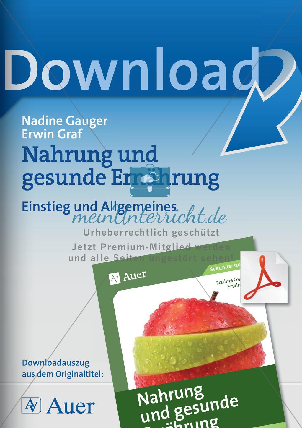 Gesunde Ernährung: Allgemeines zum Einstieg Preview 1