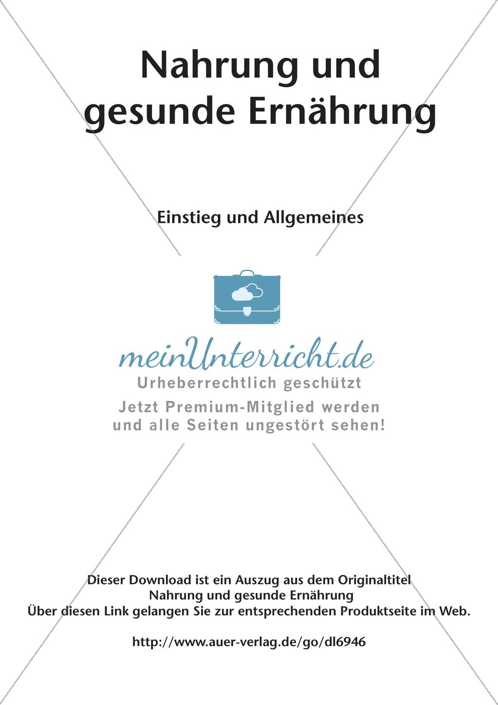 Gesunde Ernährung: Allgemeines zum Einstieg Preview 2