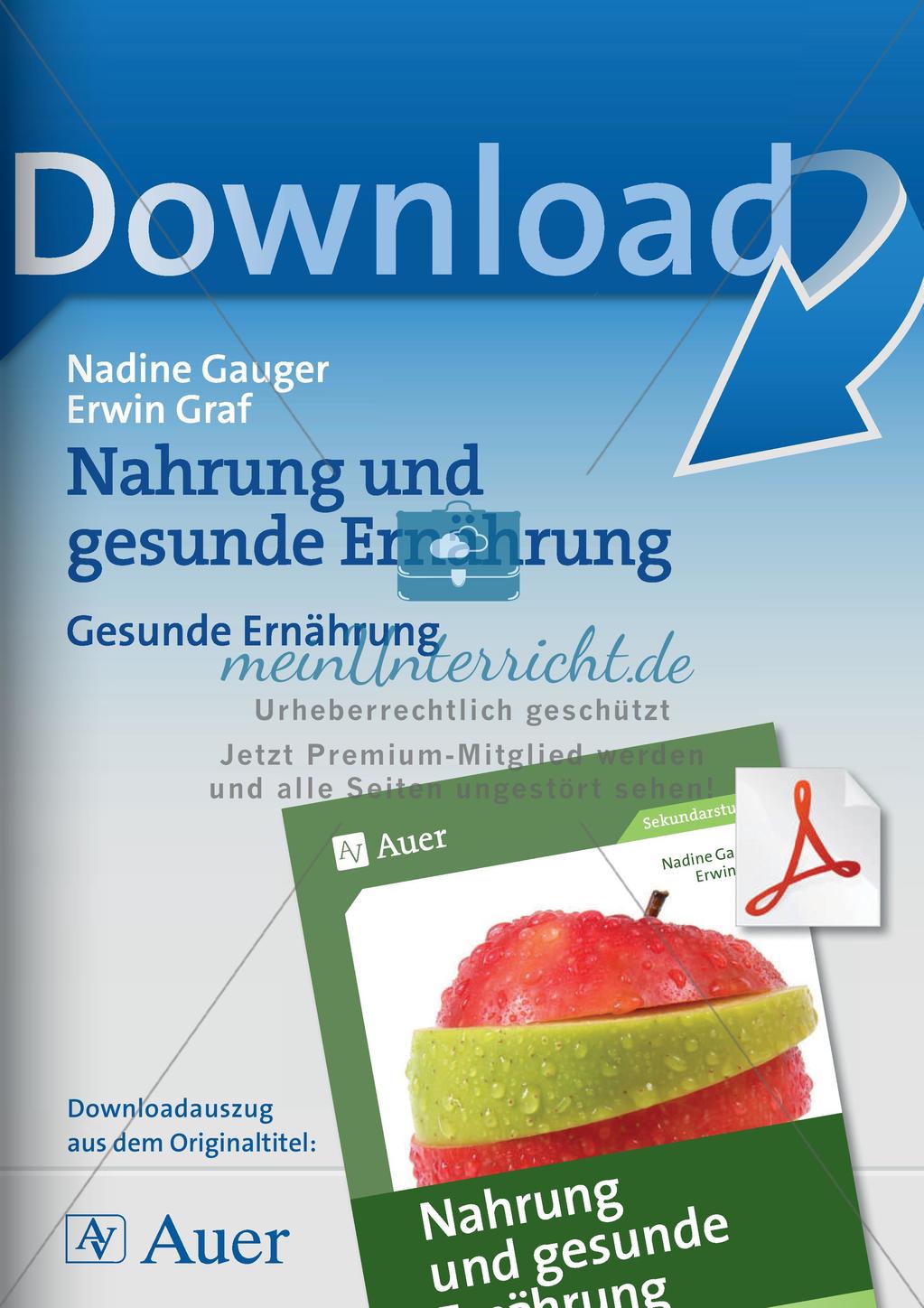 Gesunde Ernährung: Wasser und Lebensmittel Preview 1