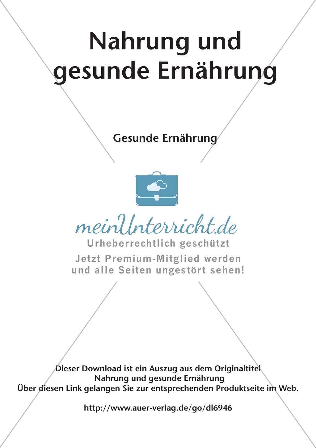 Gesunde Ernährung: Wasser und Lebensmittel Preview 2