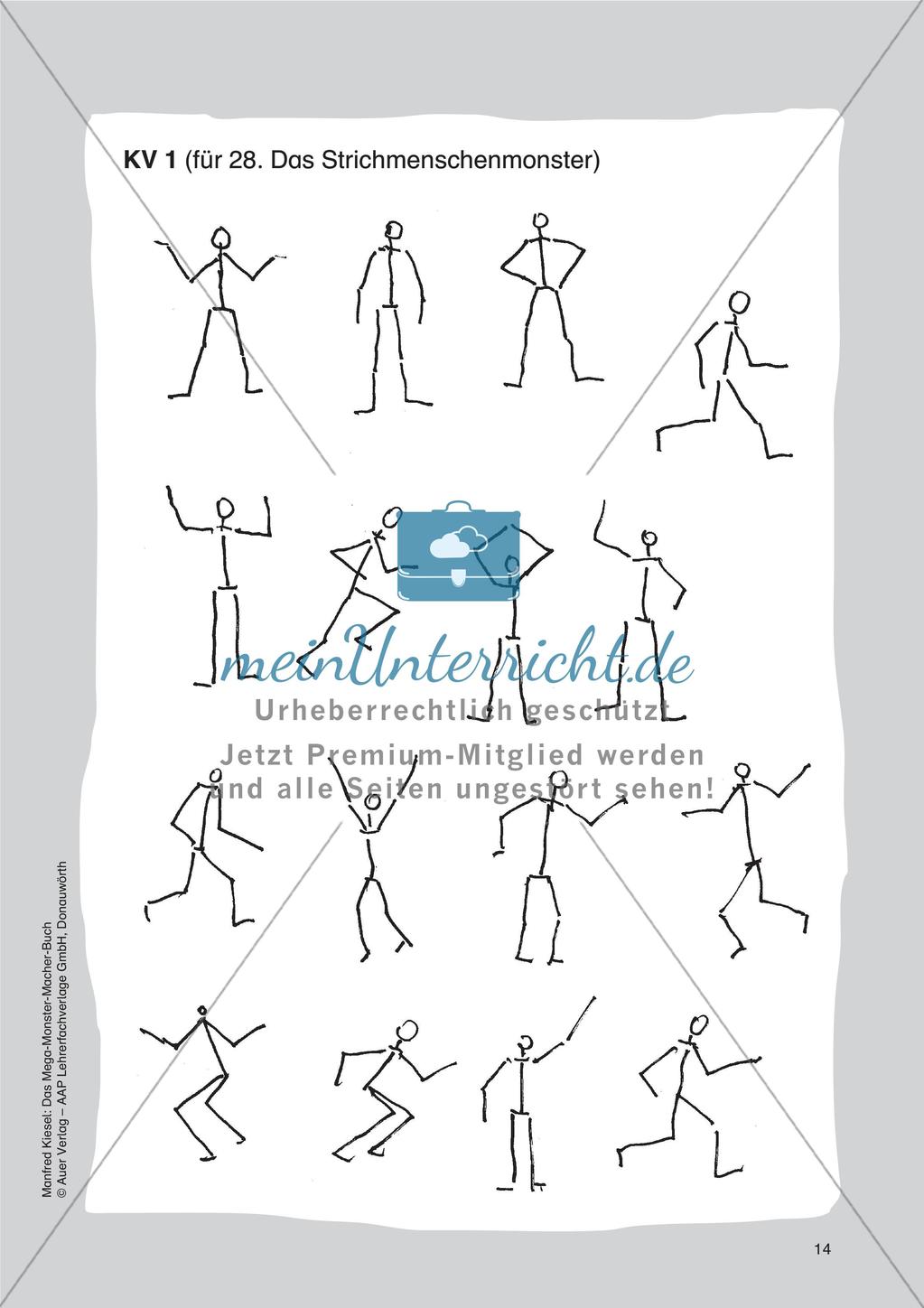 Gestalten im Themenfeld Monster: Linien und Konturen Preview 16