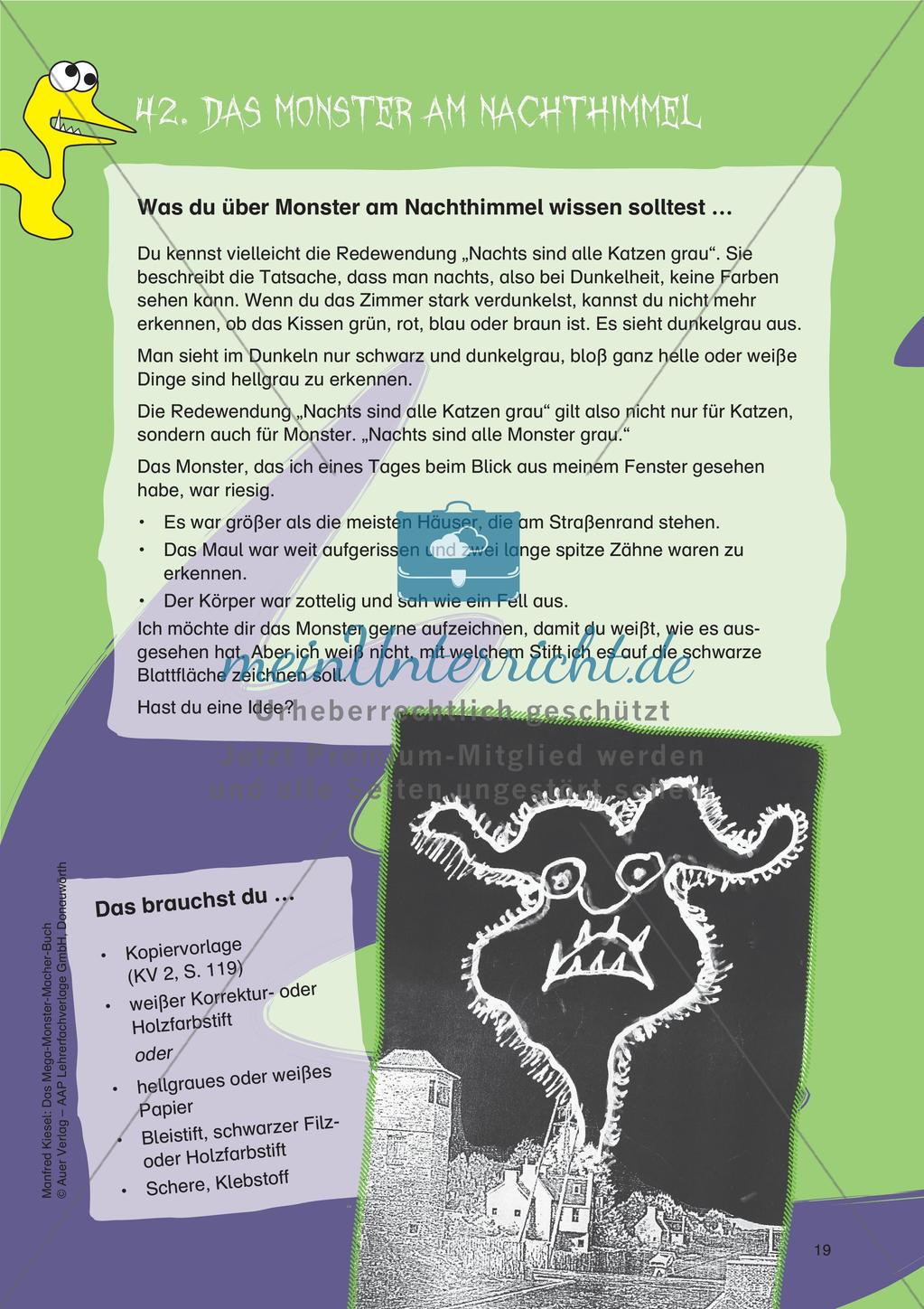 Gestalten im Themenfeld Monster: Linien und Konturen Preview 21