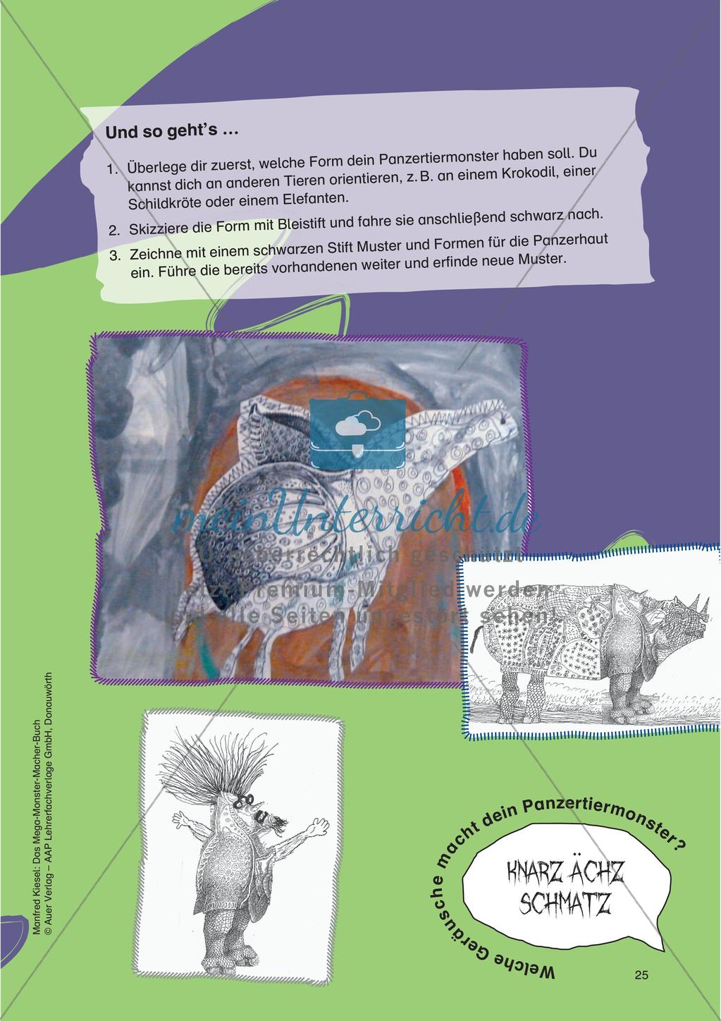 Gestalten im Themenfeld Monster: Linien und Konturen Preview 27