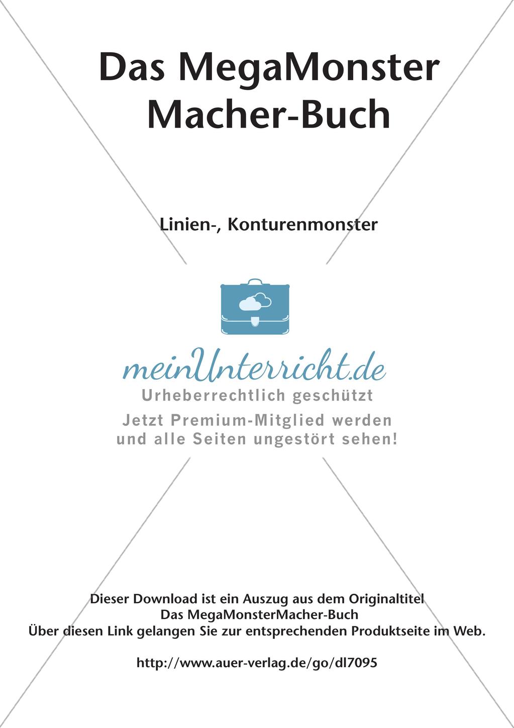 Gestalten im Themenfeld Monster: Linien und Konturen Preview 2