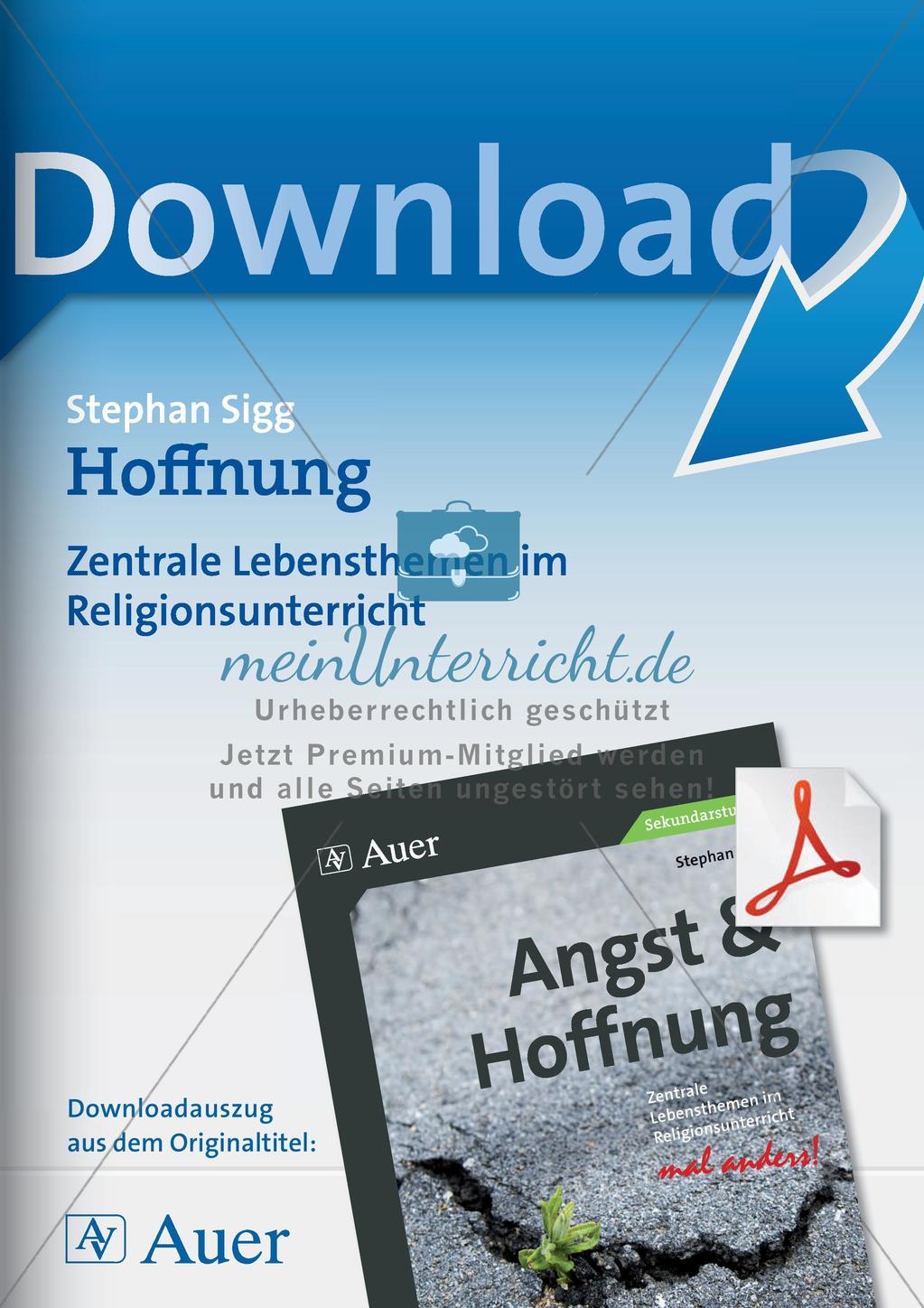 Das Thema Hoffnung im Religionsunterricht Preview 1