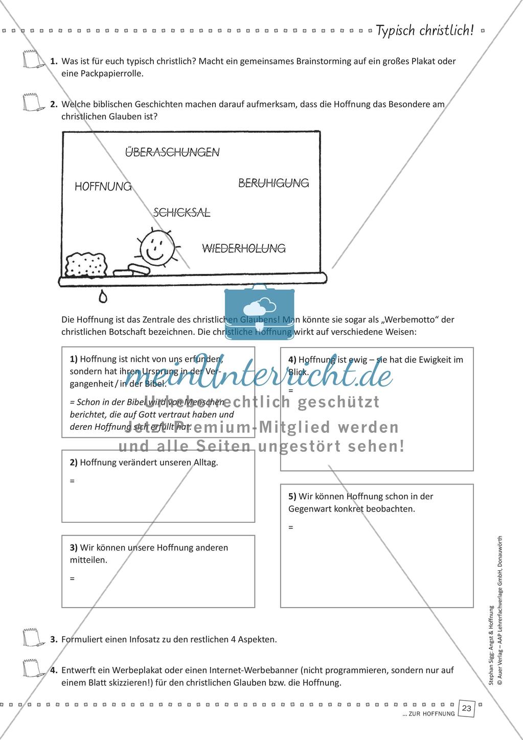 Das Thema Hoffnung im Religionsunterricht Preview 25