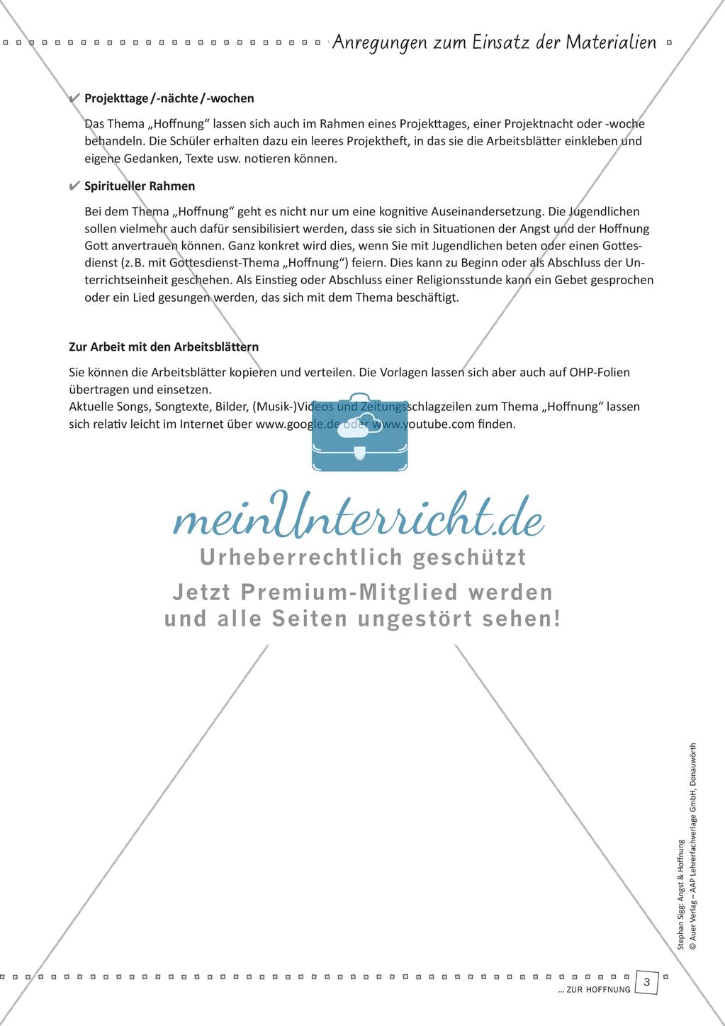 Das Thema Hoffnung im Religionsunterricht Preview 5