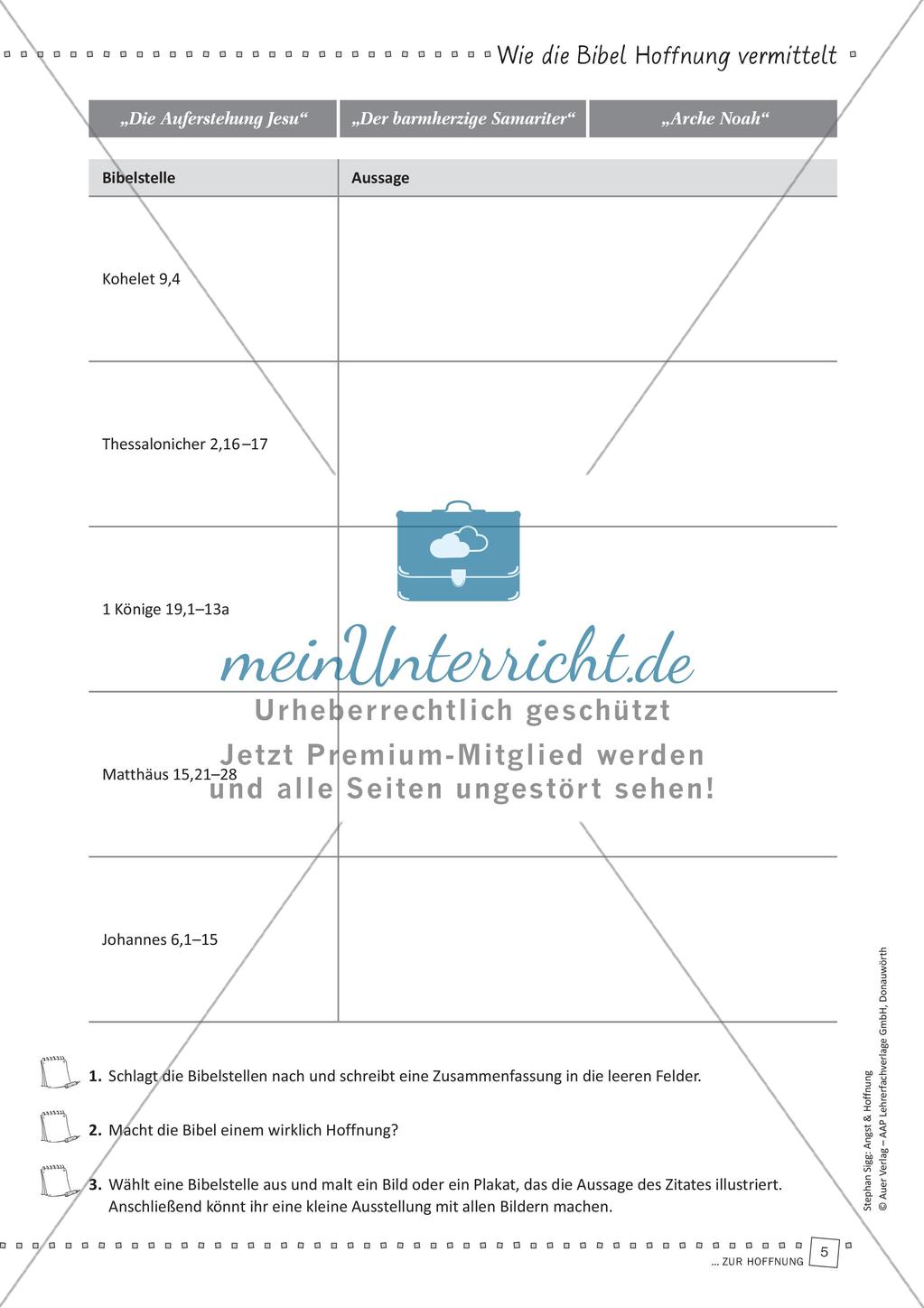 Das Thema Hoffnung im Religionsunterricht Preview 7