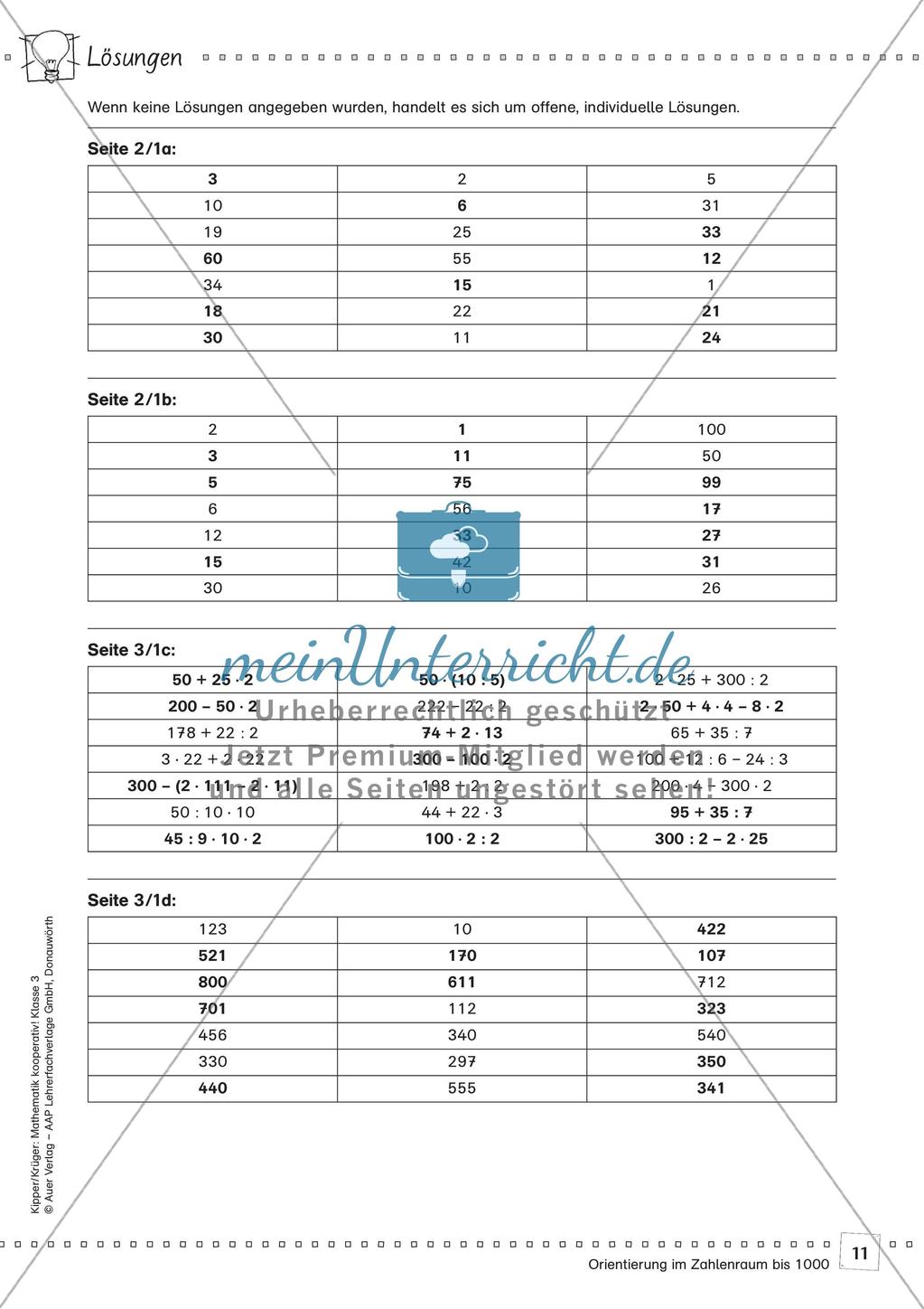 Mathematik kooperativ: Orientierung im Zahlenraum bis 1000 Preview 13