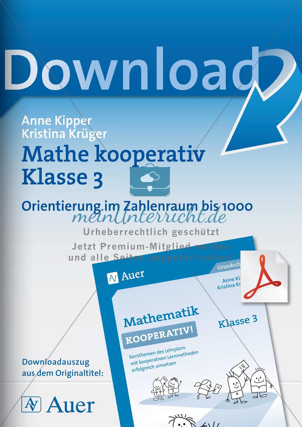 Mathematik kooperativ: Orientierung im Zahlenraum bis 1000 Preview 1