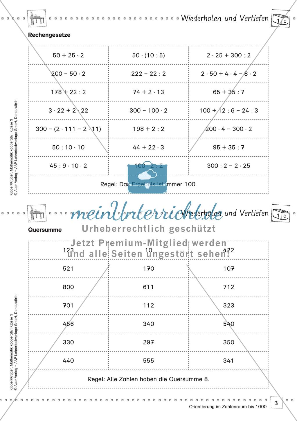 Mathematik kooperativ: Orientierung im Zahlenraum bis 1000 Preview 5