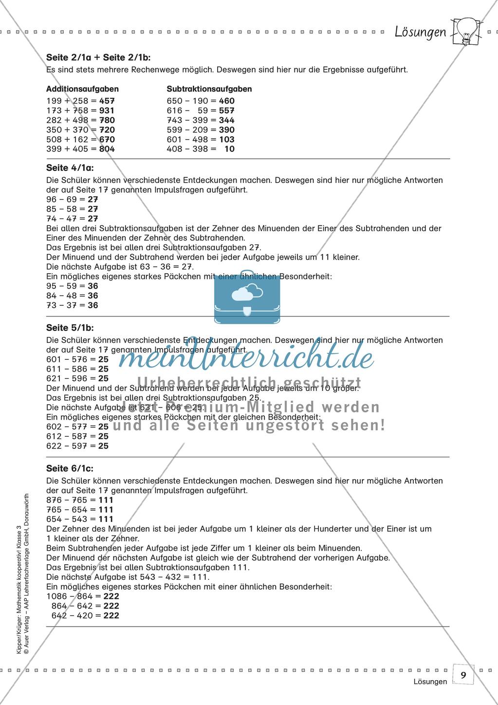 Mathematik kooperativ: Rechnen im Zahlenraum bis 1000 Preview 11