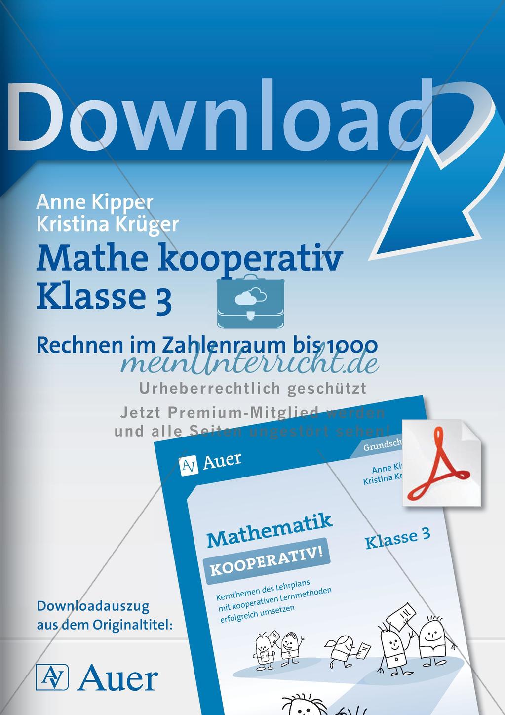 Mathematik kooperativ: Rechnen im Zahlenraum bis 1000 Preview 1