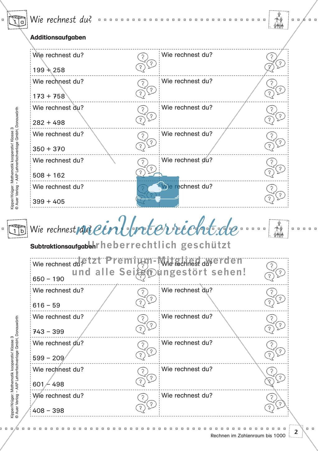 Mathematik kooperativ: Rechnen im Zahlenraum bis 1000 Preview 4