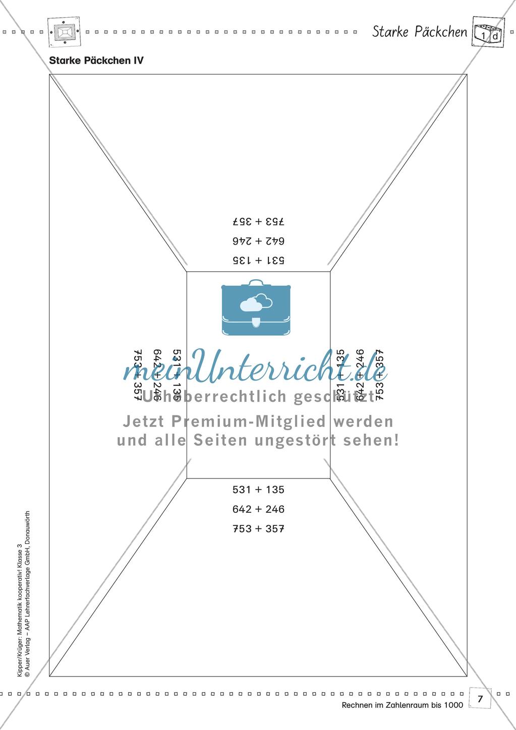 Mathematik kooperativ: Rechnen im Zahlenraum bis 1000 Preview 9