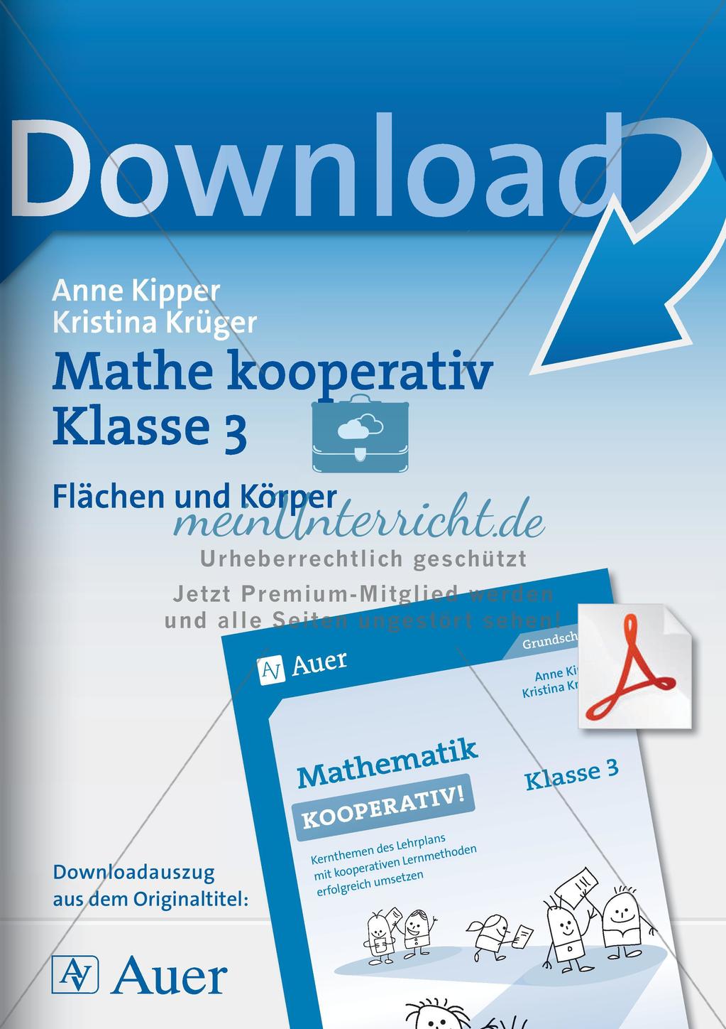 Mathematik kooperativ: Flächen und Körper Preview 1