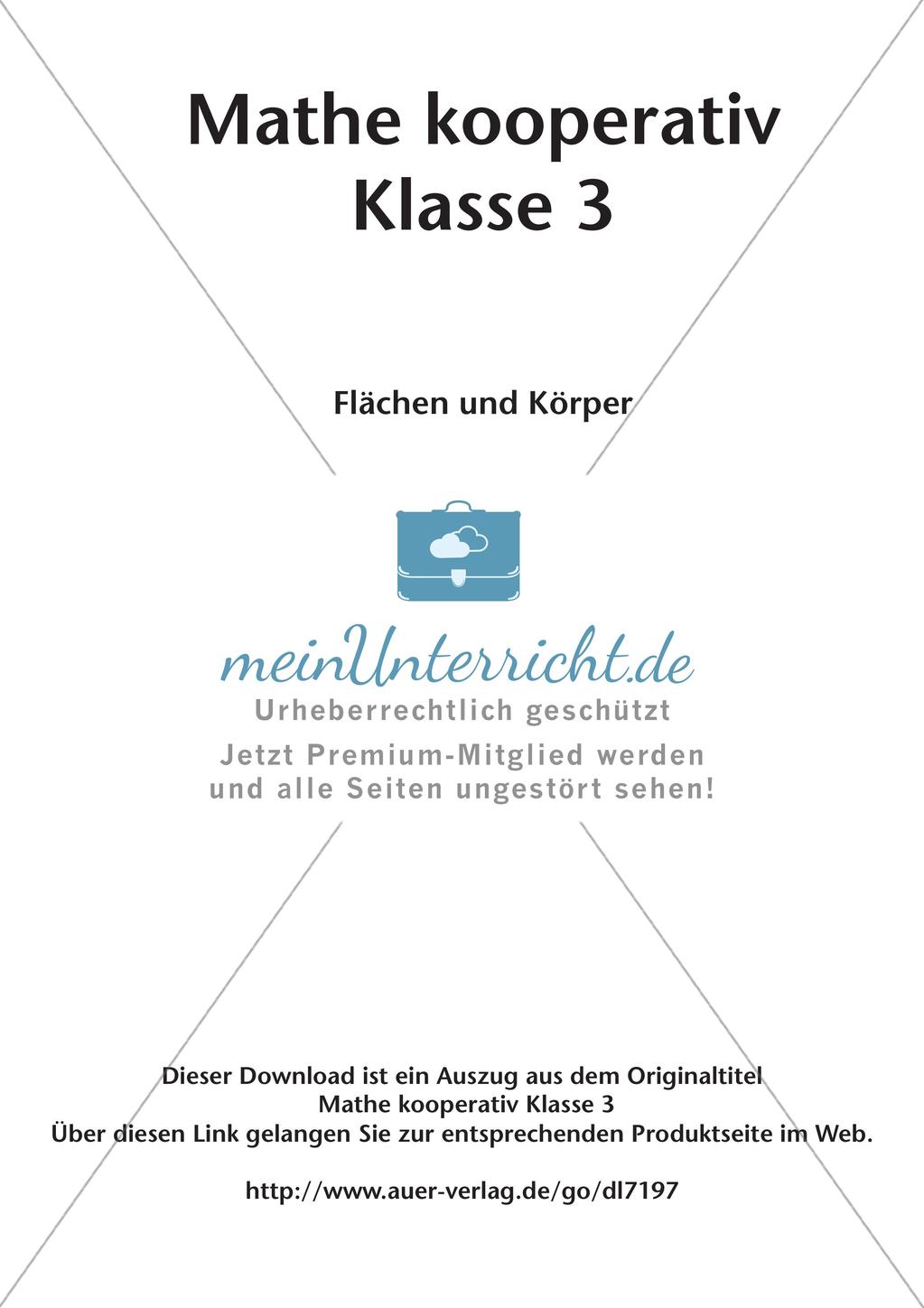 Mathematik kooperativ: Flächen und Körper Preview 2