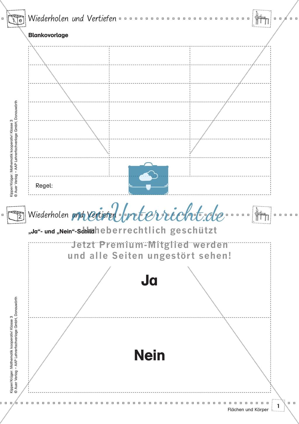 Mathematik kooperativ: Flächen und Körper Preview 3