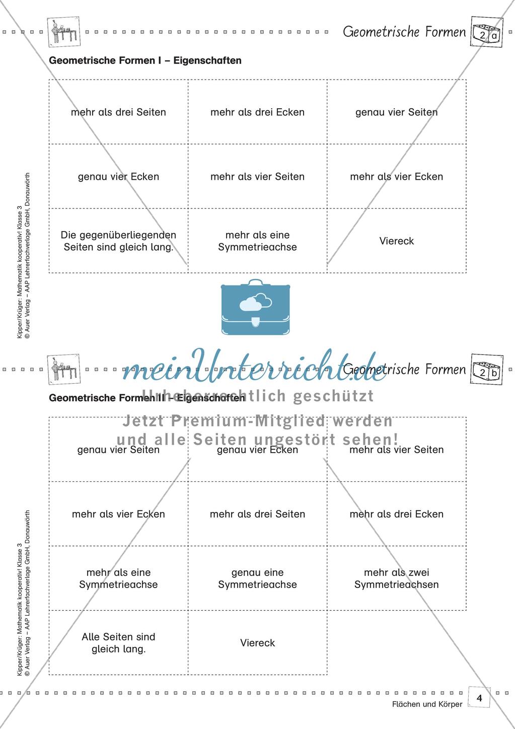 Mathematik kooperativ: Flächen und Körper Preview 6