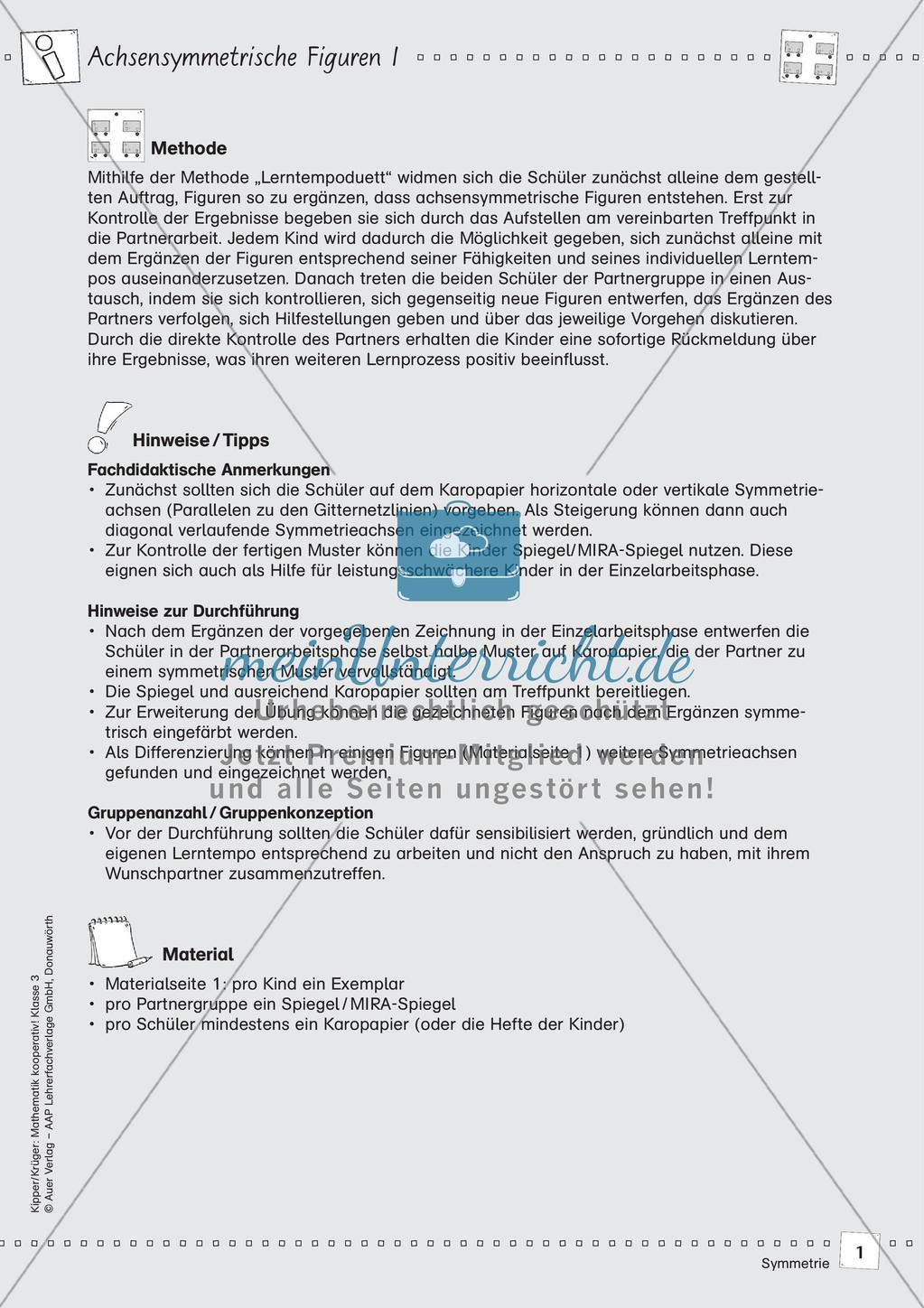 Mathematik kooperativ: Symmetrie Preview 3