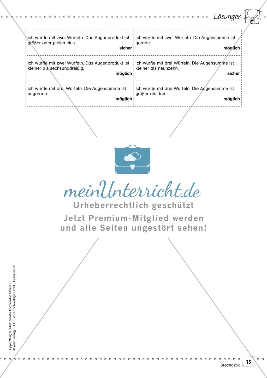 Mathematik kooperativ: Stochastik Preview 17