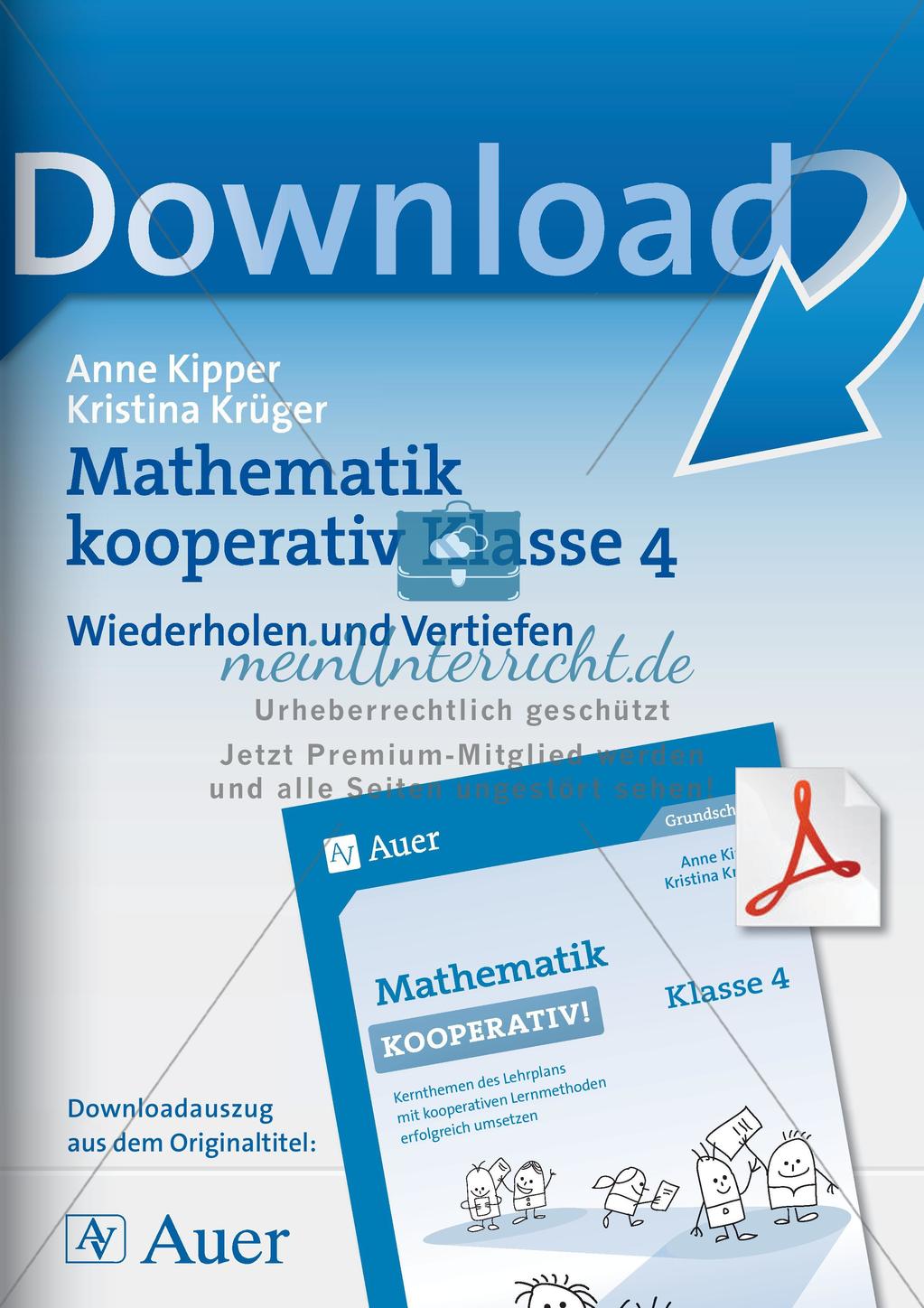 Mathematik kooperativ: Wiederholen und Vertiefen Preview 1