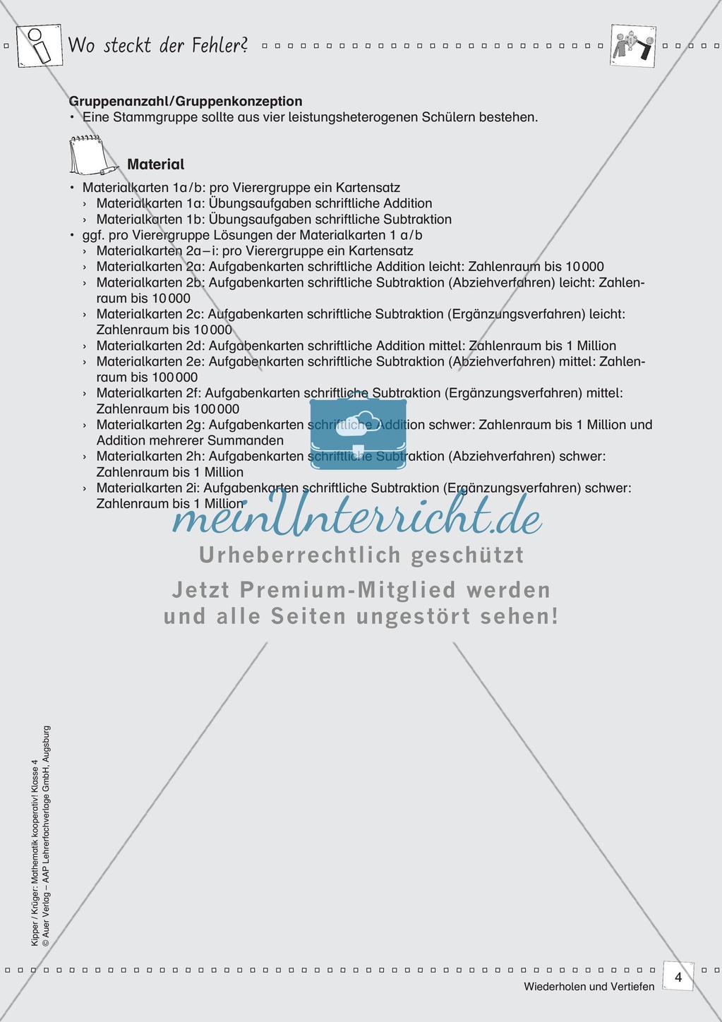 Mathematik kooperativ: Wiederholen und Vertiefen Preview 6